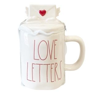 NEW Rae Dunn LOVE LETTERS Topper Mug  ♥️♥️